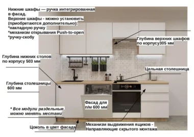 Кухня прямая Тифа А03 фото 2