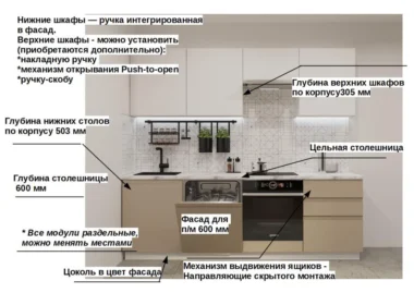 Кухня прямая Тифа ВР фото 2